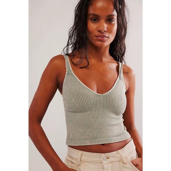 Free People Intimately Free Washed Seamless Crop Washed Mermaids Tale NWT XS/S - Picture 1 of 10